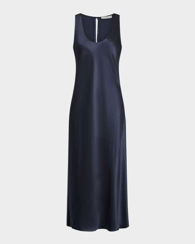 Satin Bias Tank Dress